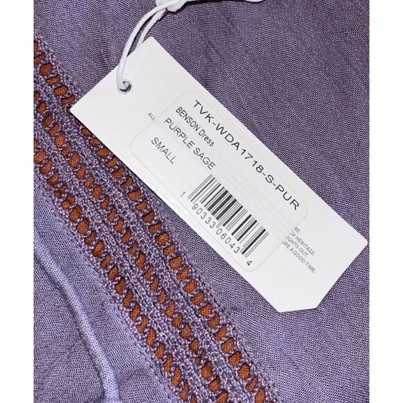 NWT Tavik+ Purple Benson Sage Womens V-Neck Mini Dress Womens ize Small - Picture 10 of 10